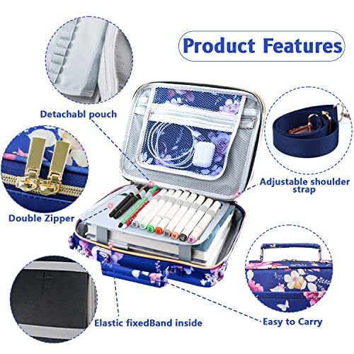 Large Bible Carrying Case Bag w/ Adjustable Shoulder Strap and Multiple Pockets