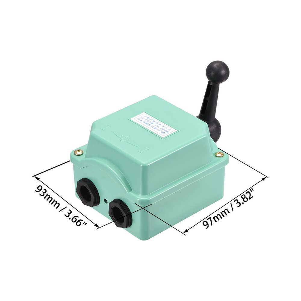 Drum Switch QS-15 3-Positon Forward/Off/Reverse Motor Control Plastic Shell 15A