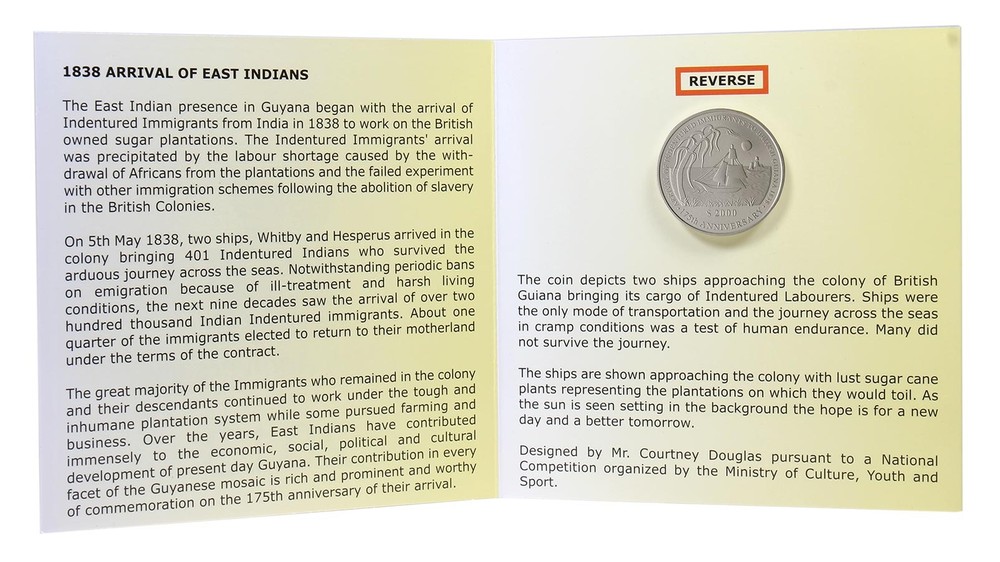 Guyana 2000 Dollars, 2013, KM #58, Mint, Commemorative