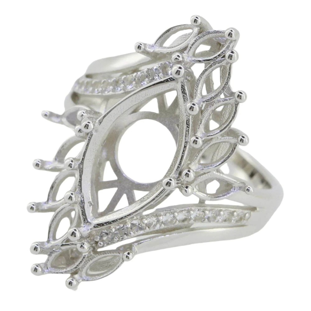 Semi Mount Ring Setting Marquise 10x5mm Ring 925 Sterling Silver Ring