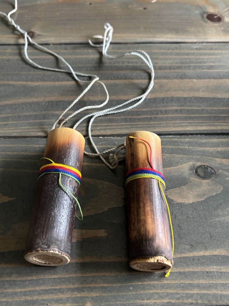 Vintage Handmade Bamboo/Wood Percussion Instruments
