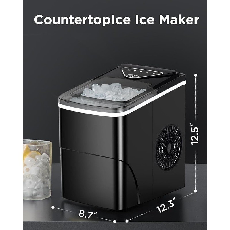 Self-Cleaning Ice Maker Rapid Ice Production Quiet Operation Customizable Sizes