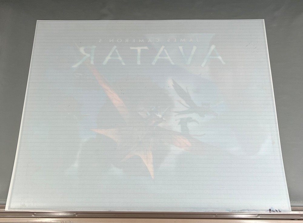 Avatar Pinball Translite PROTOTYPE Machine NOS Art Artwork Signed