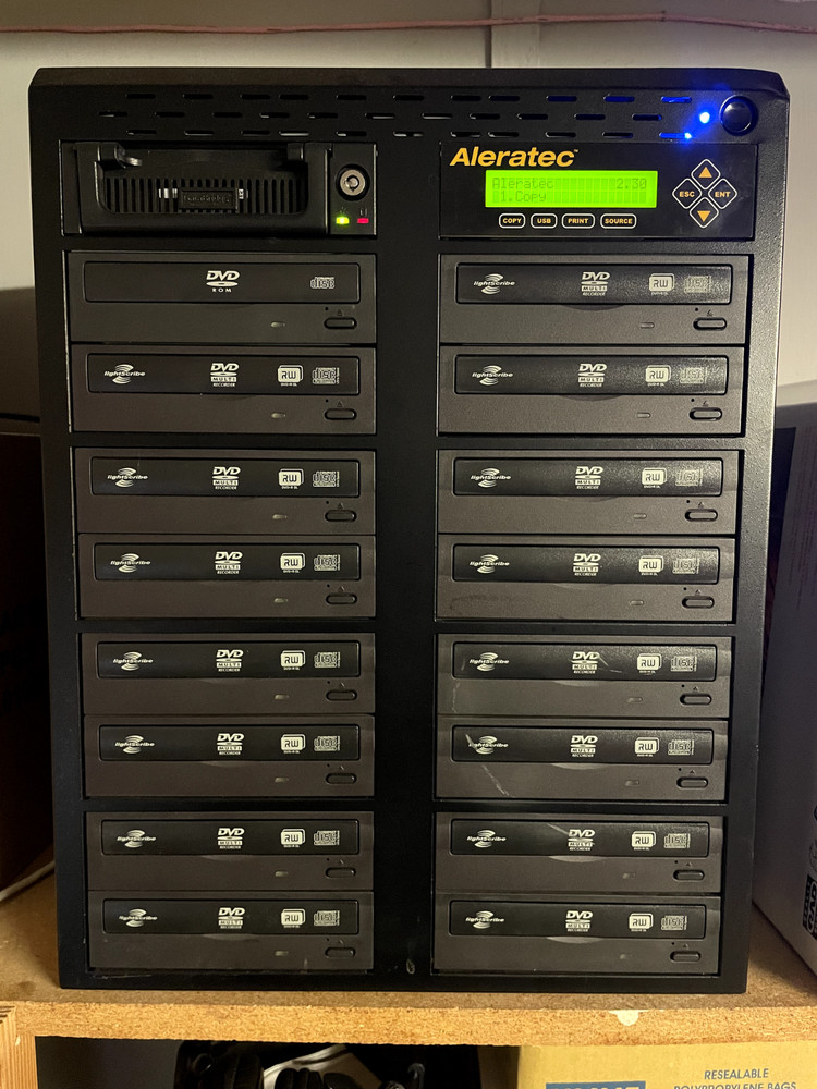 Aleratec 1 to 15 Target 24X SATA DVD CD Duplicator Multiple Disc Burner - TESTED