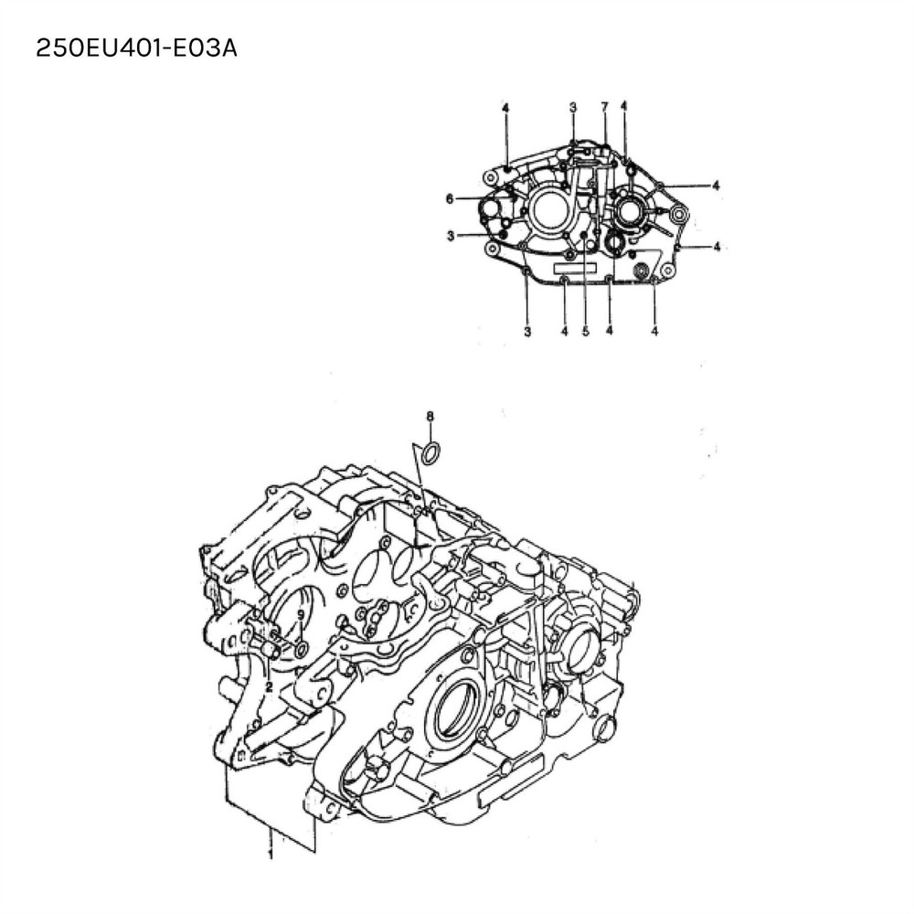 Mutt Mongrel 250 EU4 2017 - 2020 M6*60 Bolt for Crankcase ref no.6