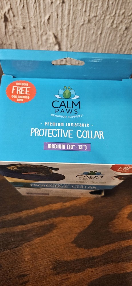 Calm Paws Premium Inflatable Protective Dog Collar Medium Neck Size 10"-13"