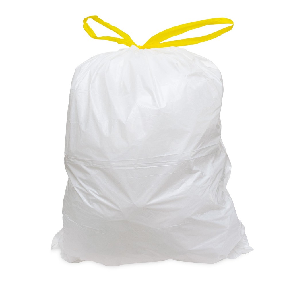 100 Count Medium Drawstring Kitchen Liners, 13 Gallon, 24x27 Inches for Home,...