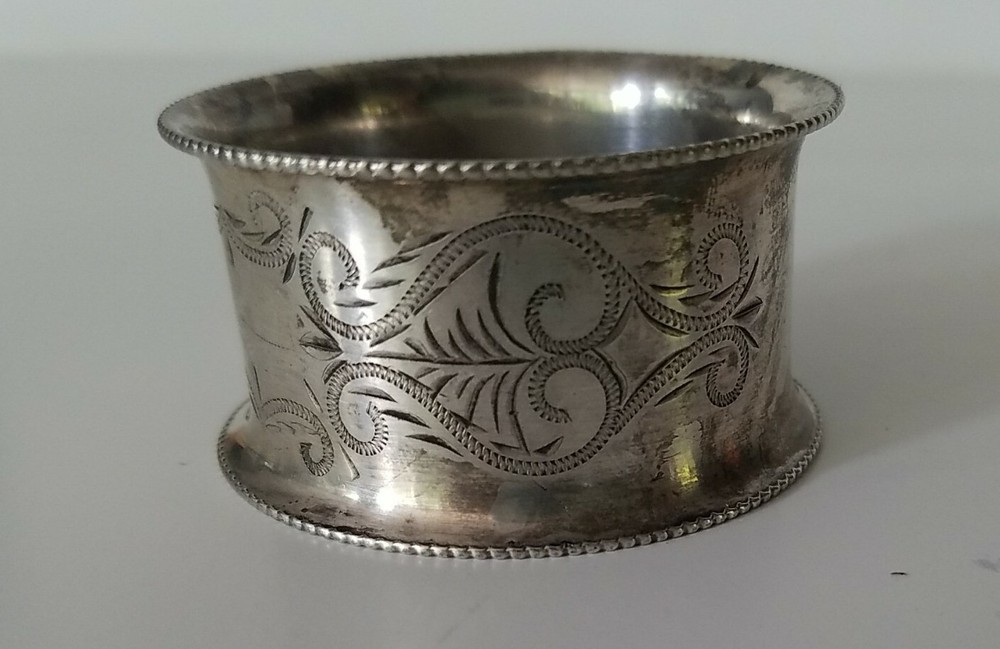 Antique silver silverplate EPNS SS Silverplate silver napkin ring