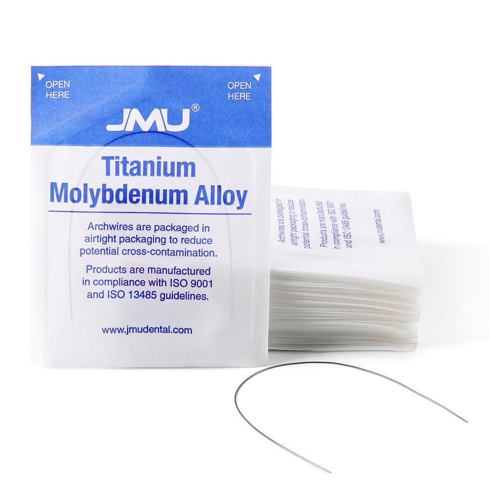 50PCS Dental Orthodontic Rectangular Arch Wire Ovoid Form Ti-Mo Alloy TMA Beta