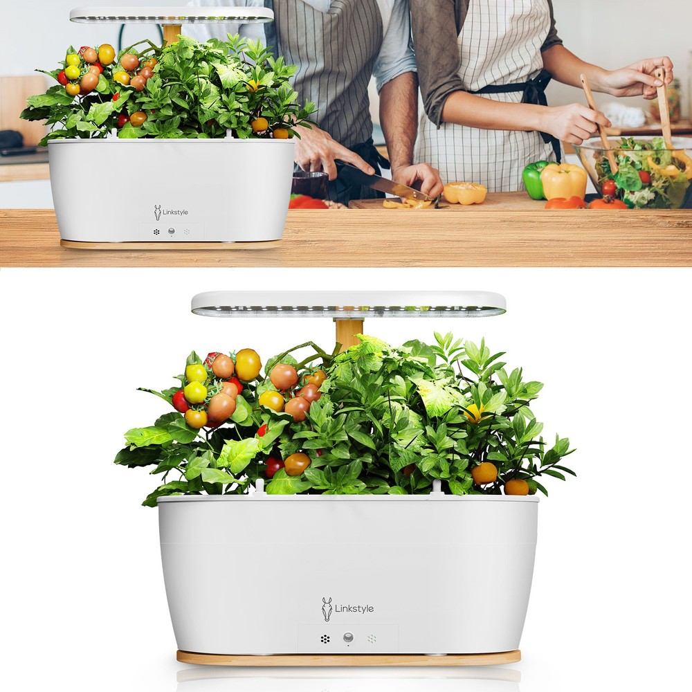 Smart Hydroponics Growing System Indoor Herb Garden w/LED Light APP WiFi Control