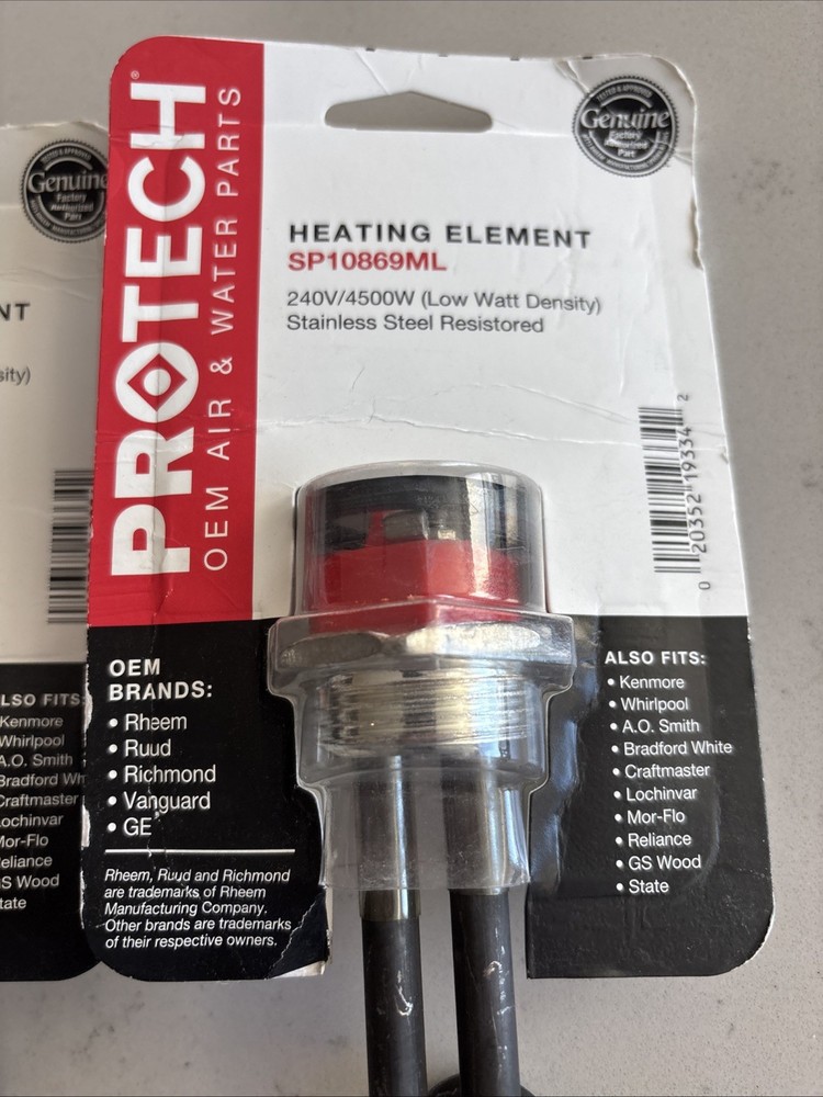 Set Of 2 OEM Heating Element 240-Volt Stainless Steel Electric Water Heaters New