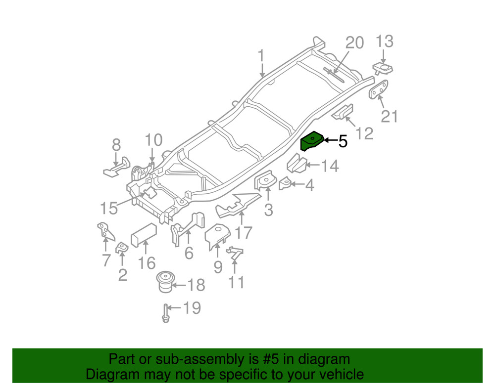 Genuine Nissan Frame Rail Bracket 95140-EB030