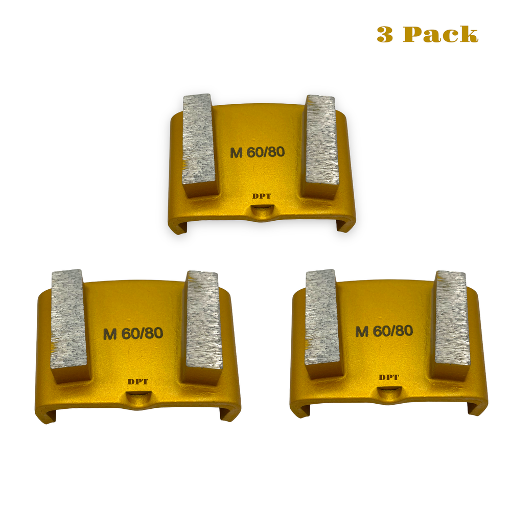 3 Pack Grinding Discs For EZ HTC Greyline Concrete Grinders Medium Bond 60 Grit