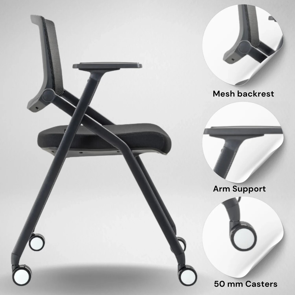 Abeeha Training Chairs for Office, Home - Mesh Backrest Classrooms Chairs, 2Pack