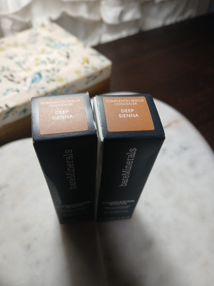 2x bareMinerals DEEP SIENNA Complexion Rescue Brightening Concealer READ!! NIB!