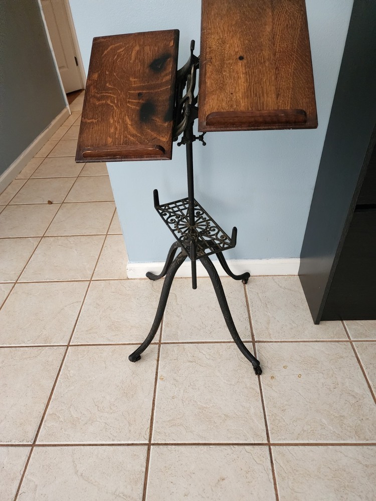1800s Victorian Book Stand Reticulated