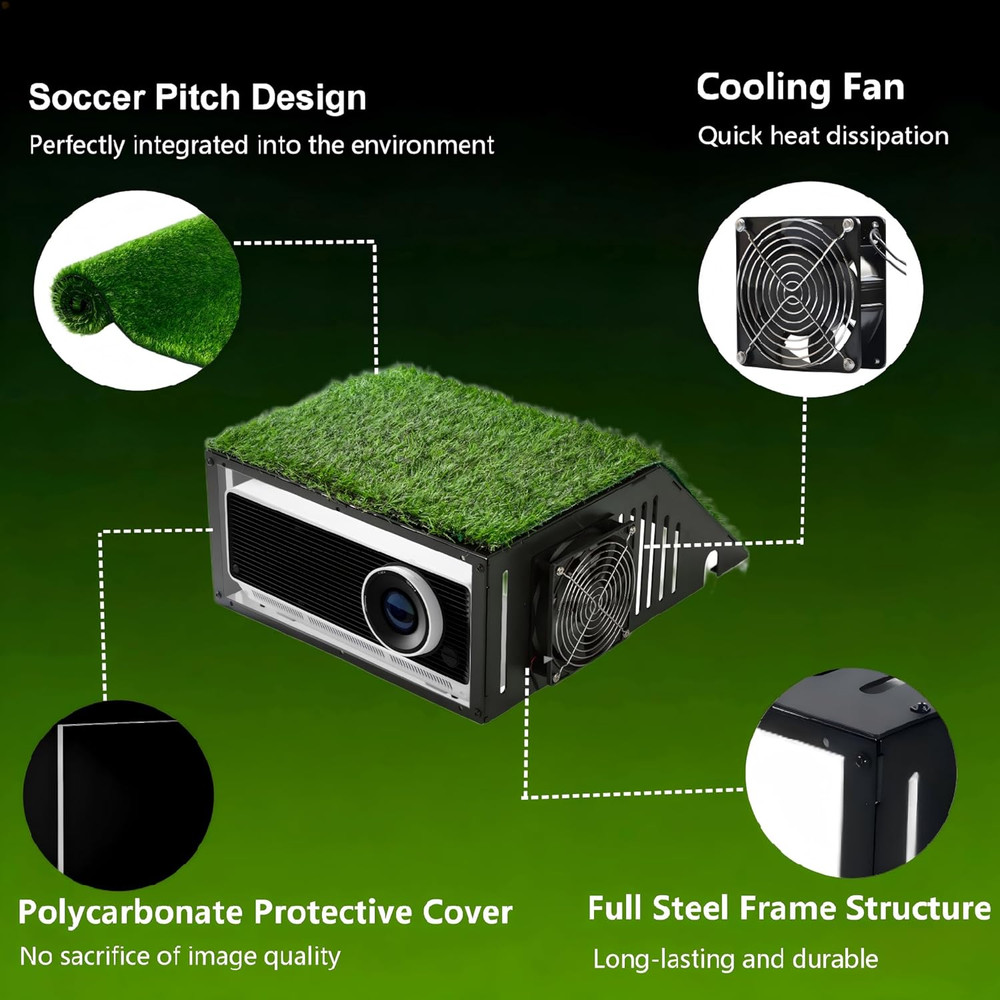 Golf Simulator Projector Cover with Steel Frame and Ventilation System
