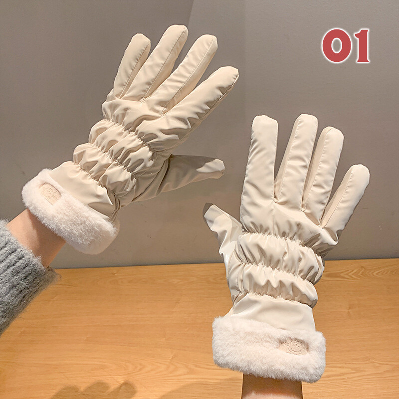 Winter Motorcycle Riding Warm Gloves Touch Screen Windproof Split Finger Gloves