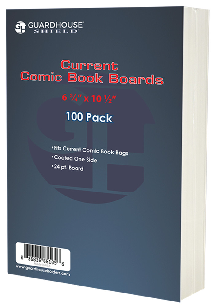 100 Guardhouse Current Comic Book Backing Boards - Acid-Free Archival Storage