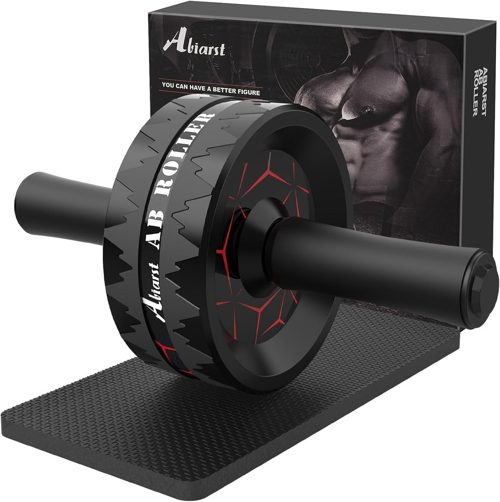 Durable Ab Roller with Knee Pad - Perfect for Efficient Core Workouts at Home