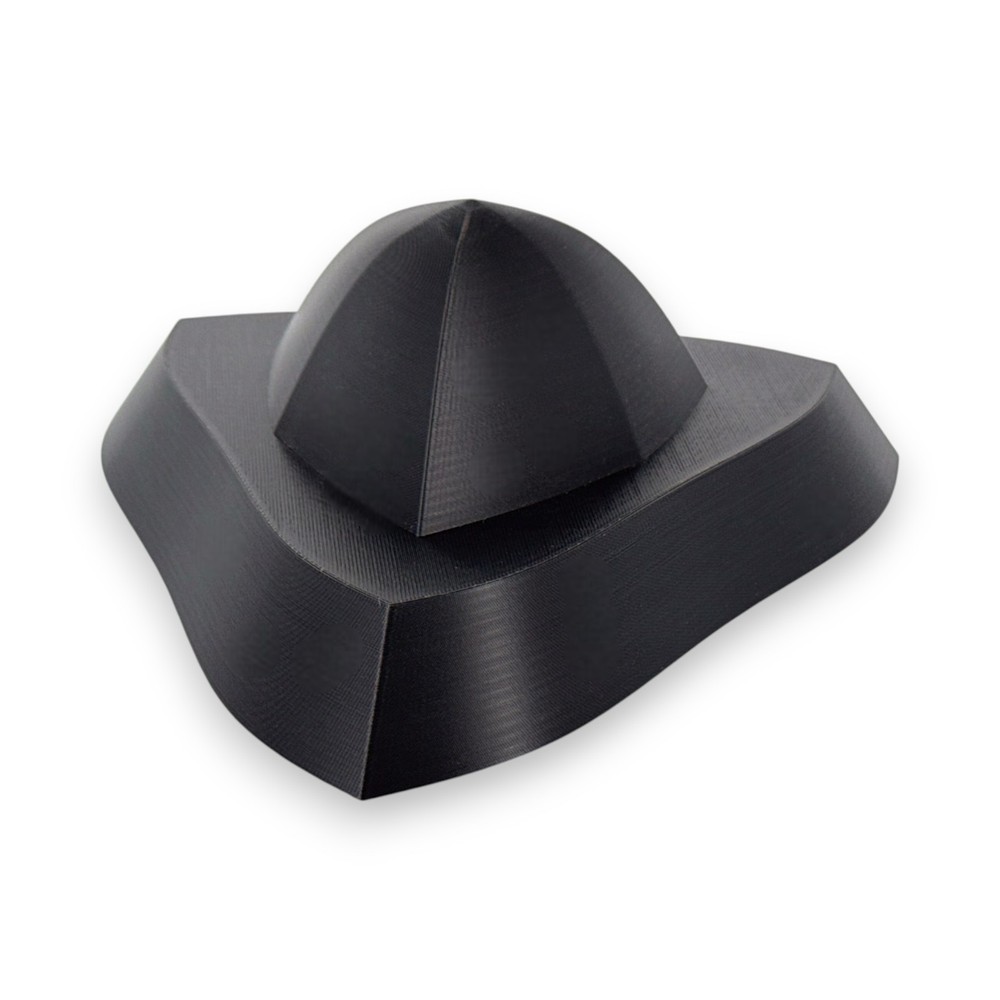 Rendlesham UFO Model | 3D Printed Triangular Flying Saucer | Black PLA | 4–10"