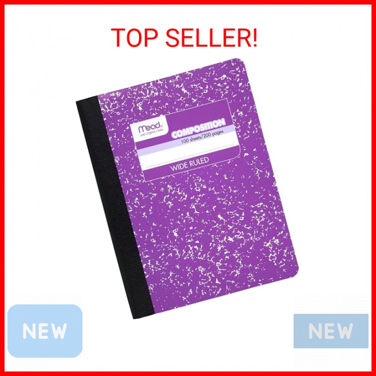 Composition Notebook, Wide Ruled Journal with Lined Paper