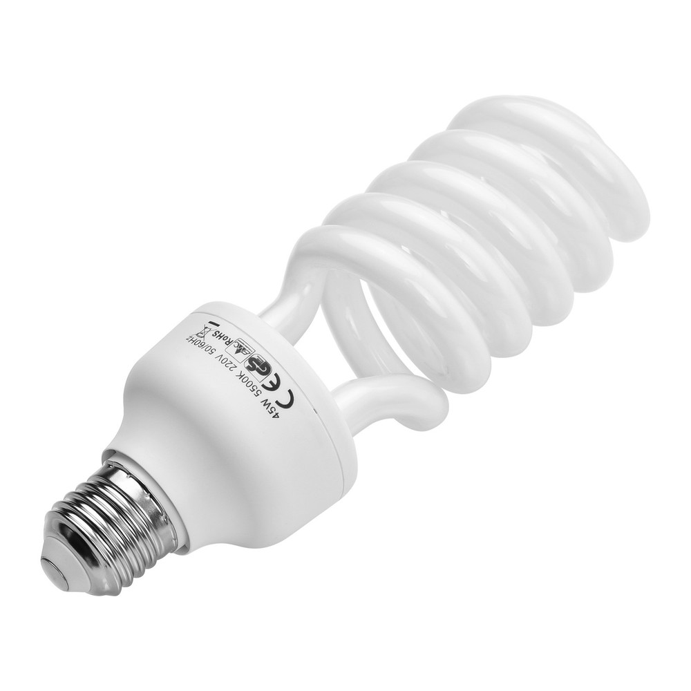 Andoer Spiral Fluorescent Light Bulb 45W 5500K Daylight E27 Socket Energy Saving