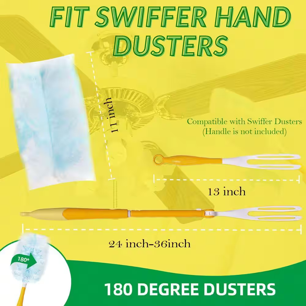 Blue Static Duster Refills with Disposable Replacement Heads for Electronics Fur