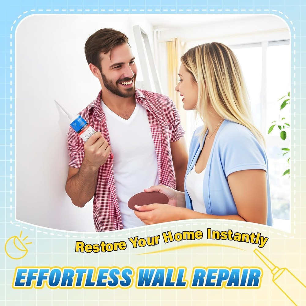 “Drywall Repair Kit Fast Drying – 9 Pack Wall Mending Agent Spackle Hole Patch”