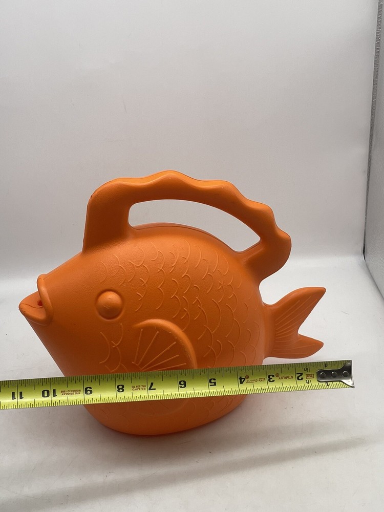 Novelty Plastic Fish Watering Can Orange