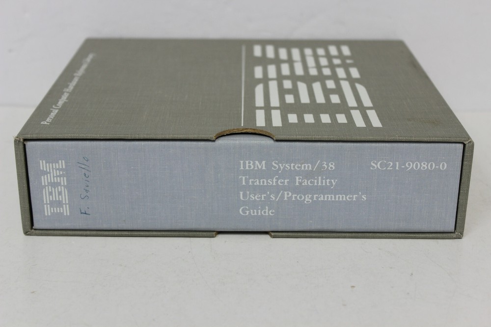IBM SYSTEM / 38 TRANSFER FACILITY USER'S/PROGRAMMER'S GUIDE SC21-9080-0