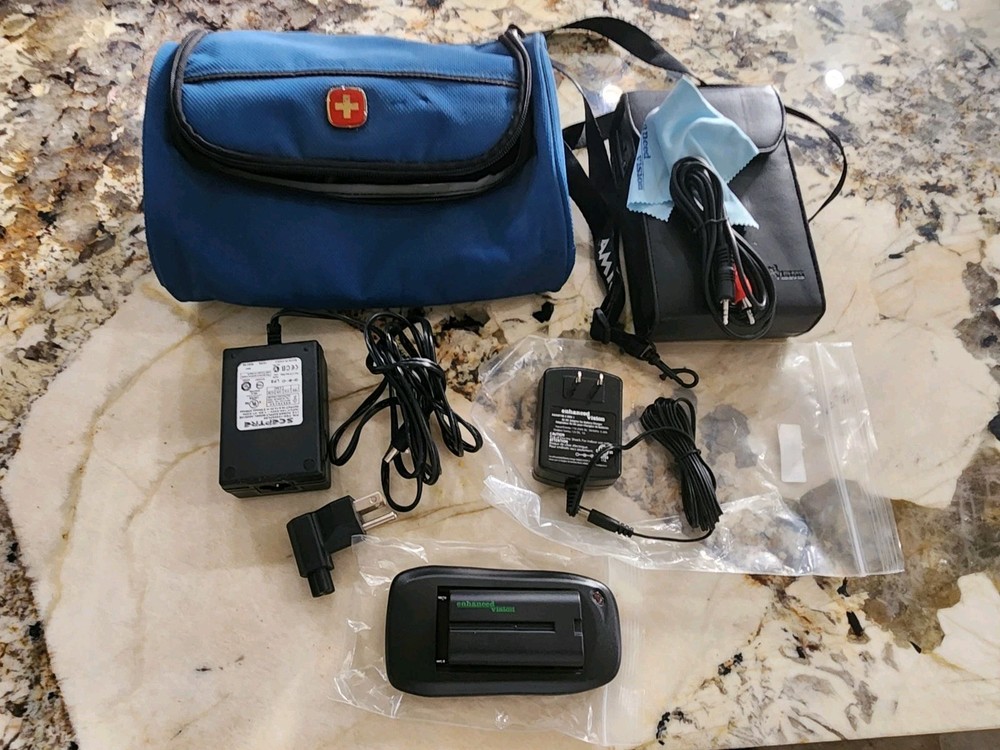 Enhanced Vision Amigo AMG-A Portable Video Magnifier Low Vision Bundle