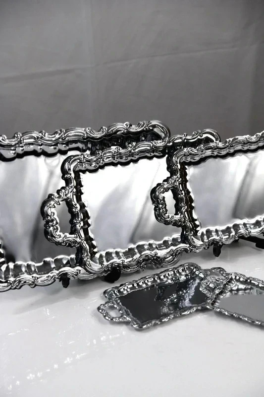 Silver Plated Tray Set