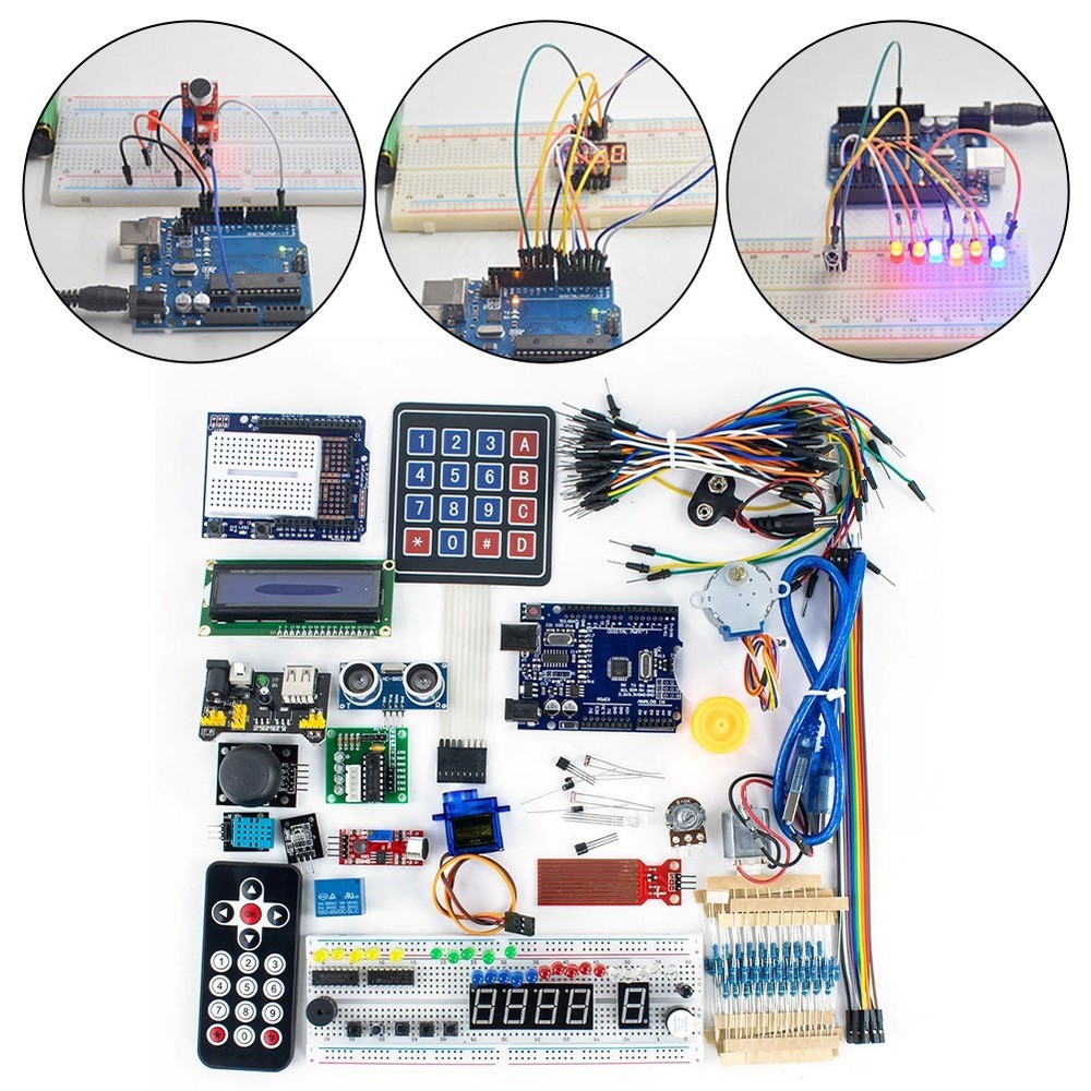 For Arduino Compatible R3 Electronics Kit Complete Set for DIY Enthusiasts