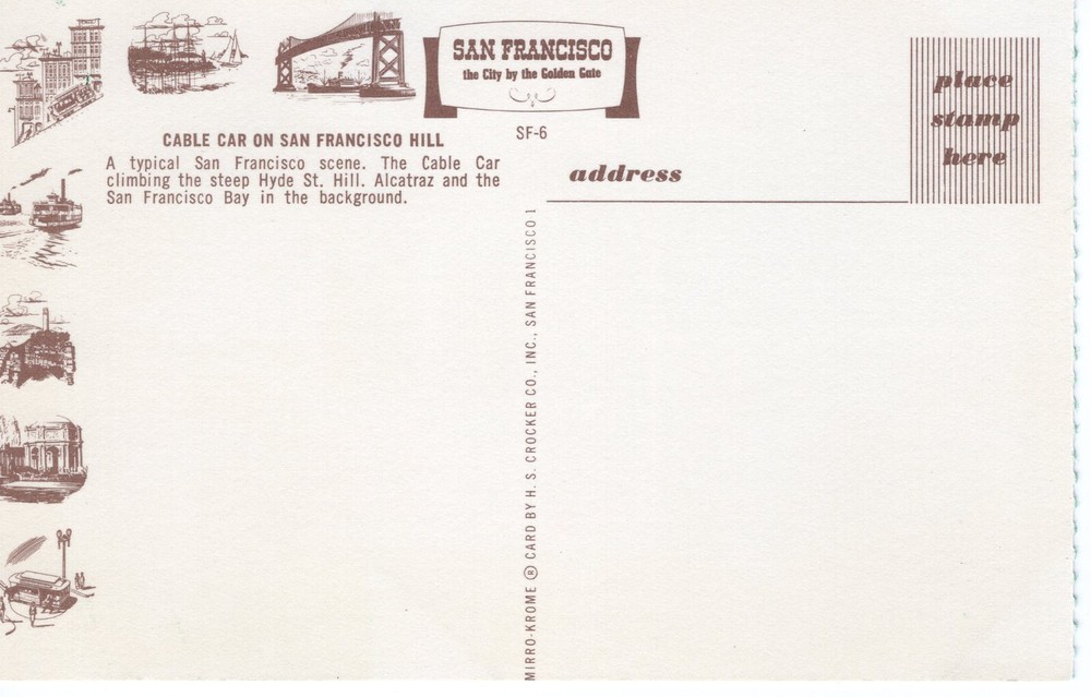 CABLE CAR ON SAN FRANCISCO HILL, CA - PC6159