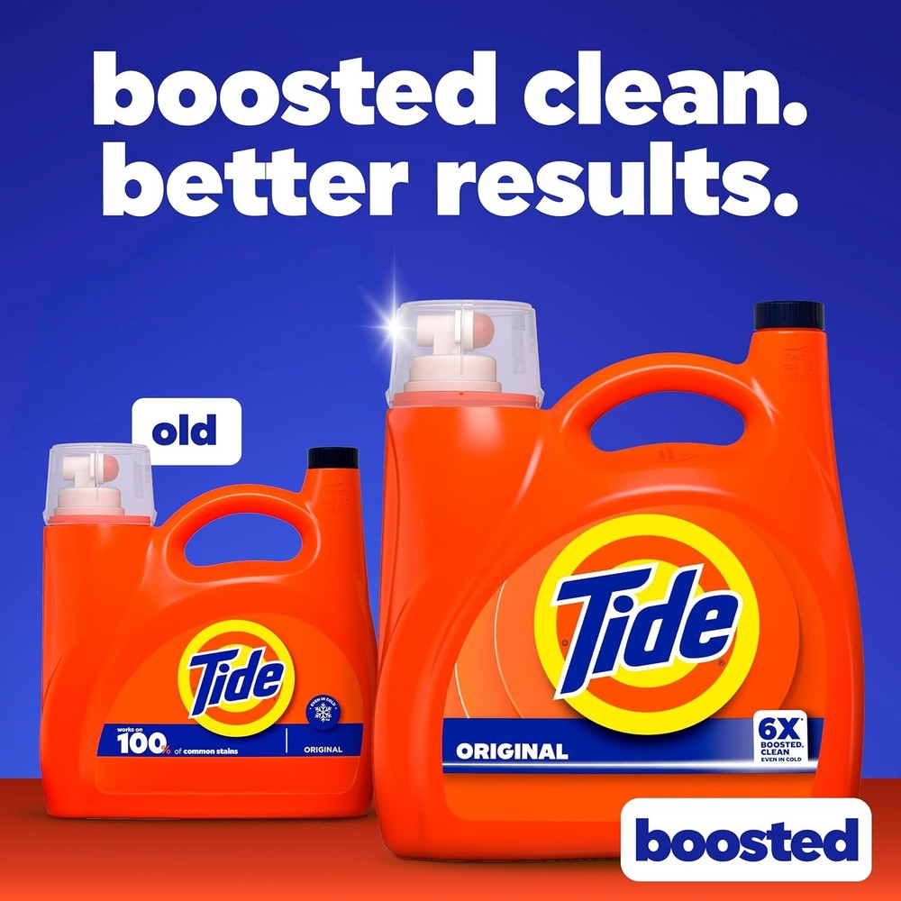 Liquid Laundry Detergent, Original Scent, 125 Fl Oz, 100 Loads, Boosted Clean Ev