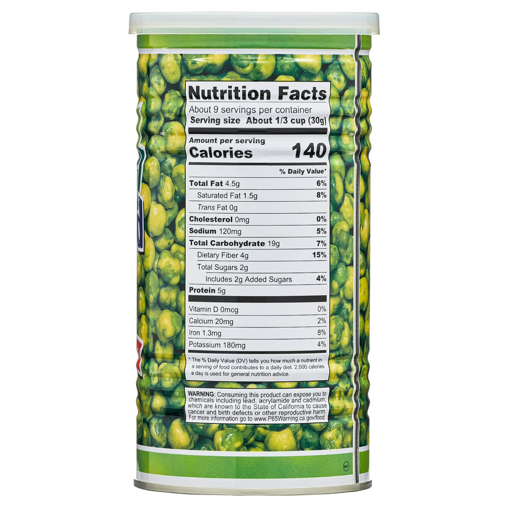 Hapi snacks wasabi Peas, hot, 9.9 Oz...