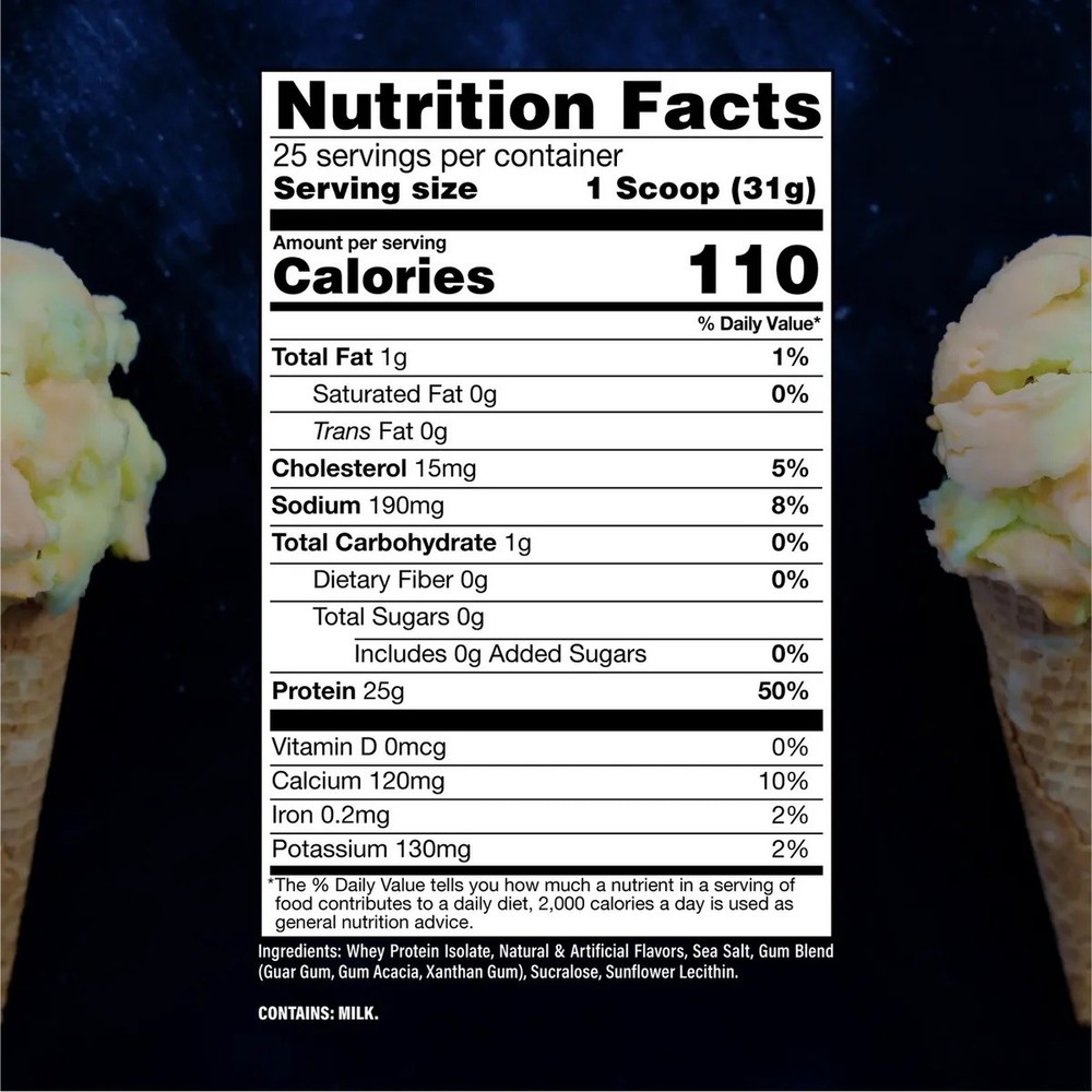 RAW ITHOLATE Whey Protein Isolate Rainbow Sherbet 25 Serv 2lb LIMITED FLAVOR!