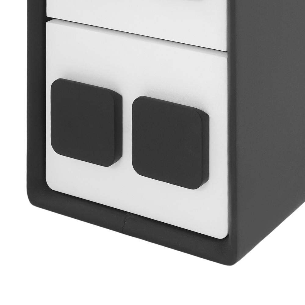 Modern Minimalist End Table, Bedside Table, Floorstanding End Table W/ 2 Drawers