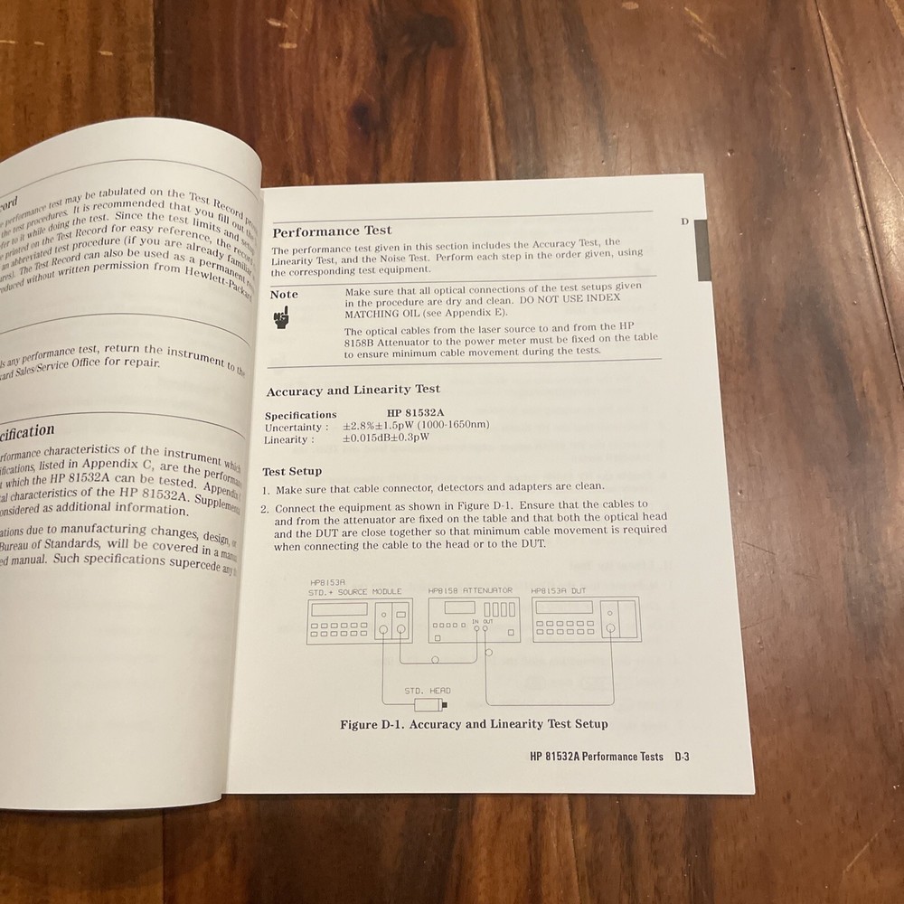 HP 81532A Sensor Module Operating & Programming Manual 81532-90011