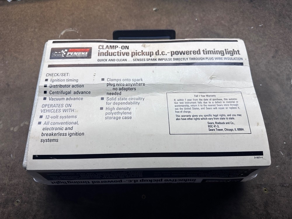 Sears Penske DC Inductive Timing Light Model 244.2138