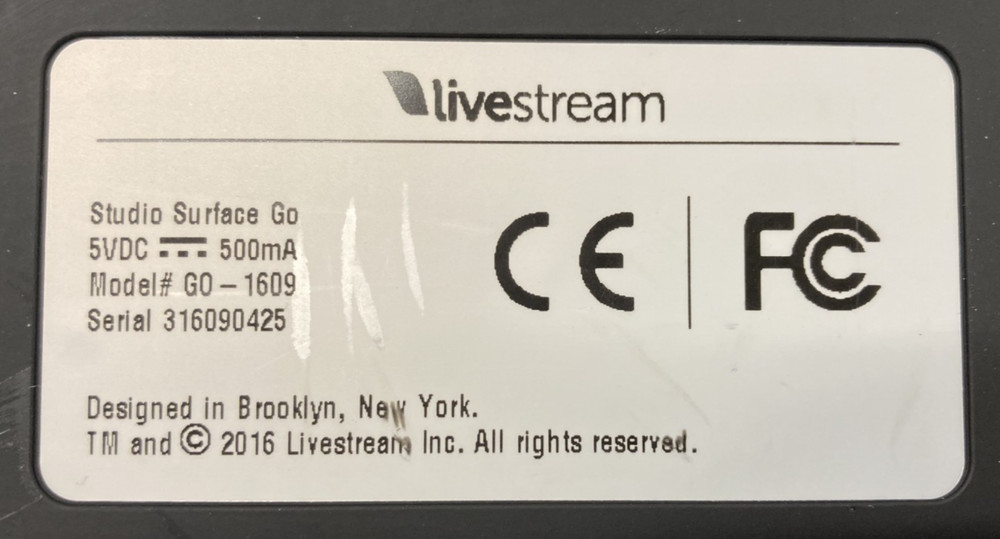 Livestream G0-1609 Studio Surface Go Portable Controller (Unit Only)