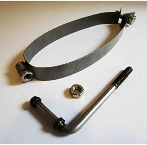 8" x 5" Universal Stainless Backbox Hanger Exhaust Bracket Silencer Mount Strap