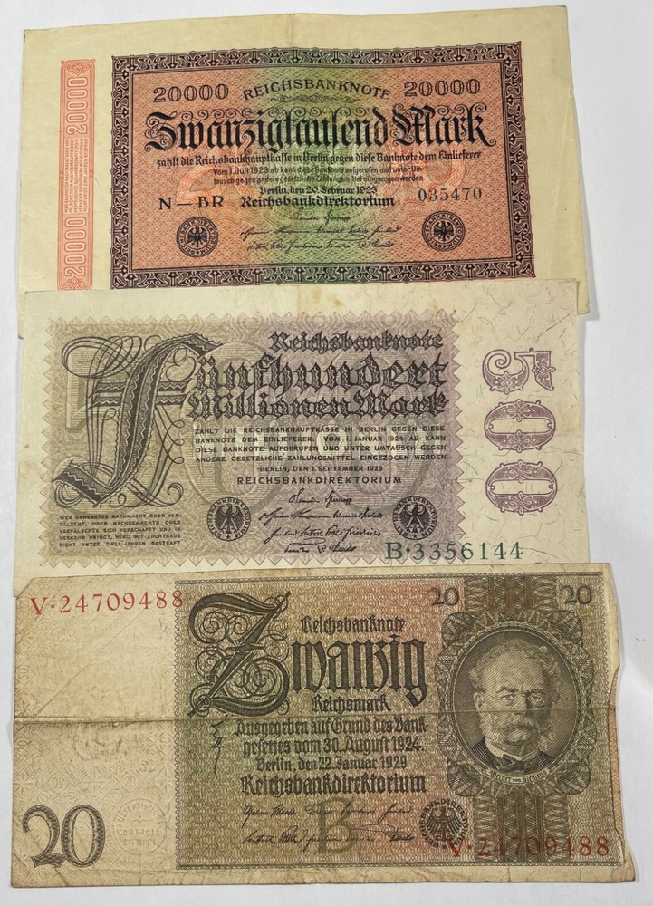 Germany 7 Diff. old notes mixed grades (#763)