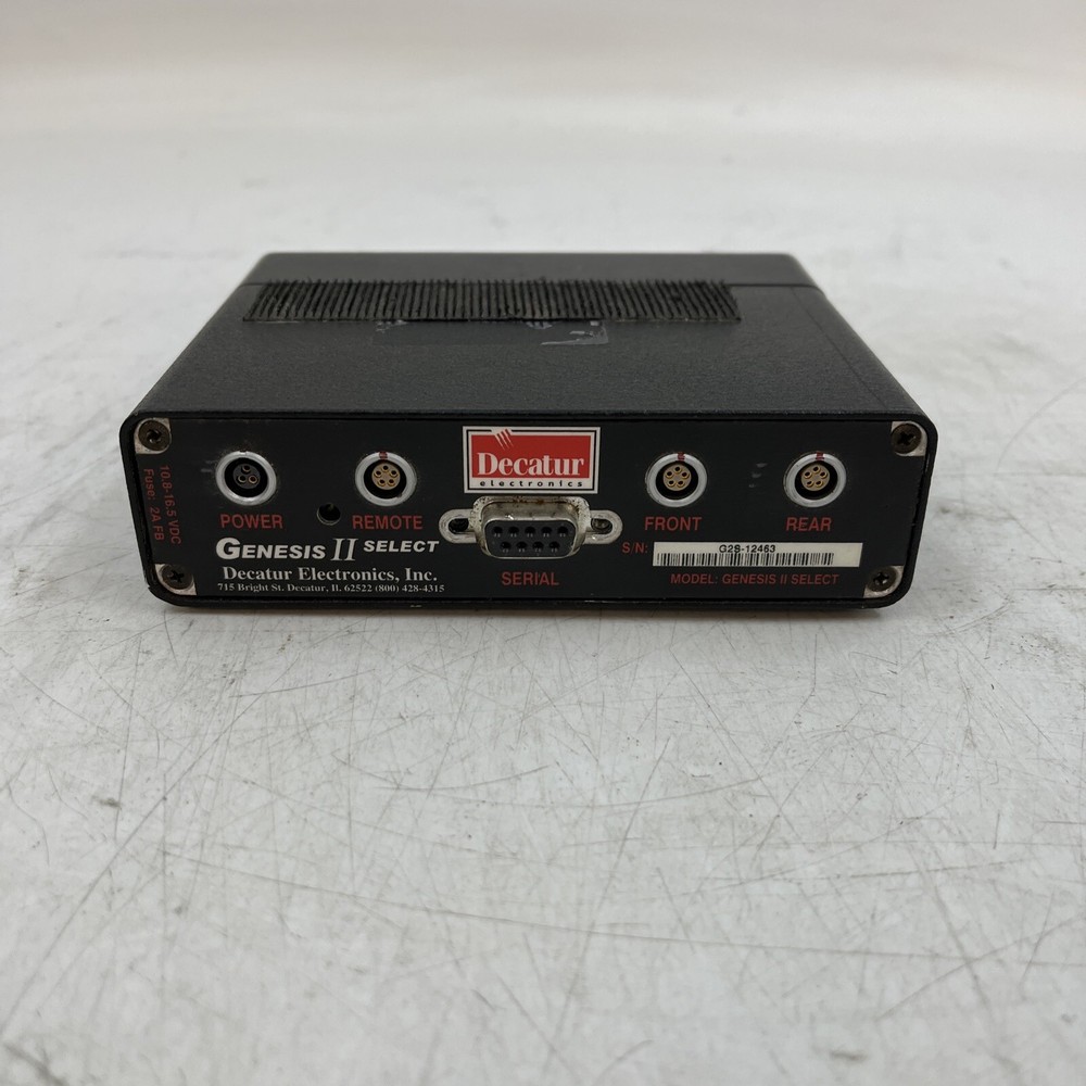 Decatur Genesis II SELECT Ka Band- MPH Radar Untested