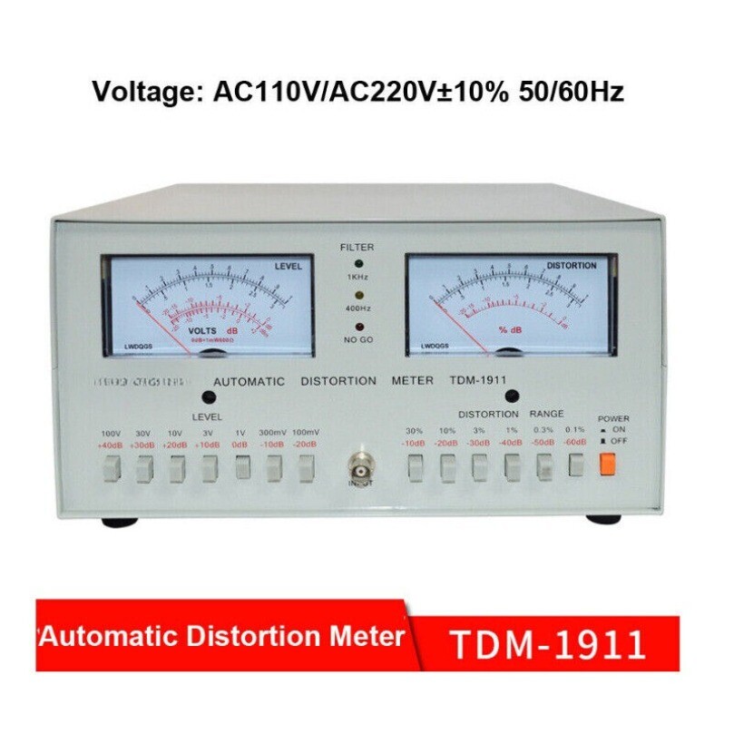Automatic Distortion Meter 0.01%-30% Audio Signal Distortion Analyzer TDM-1911