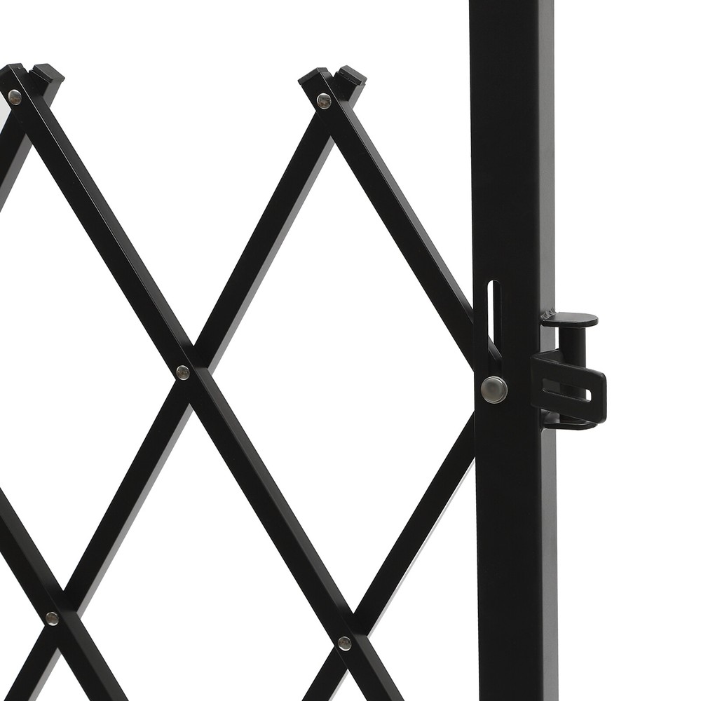 Rolling Barricade Security Gate Single Folding Doors Scissor Gate with Padlock