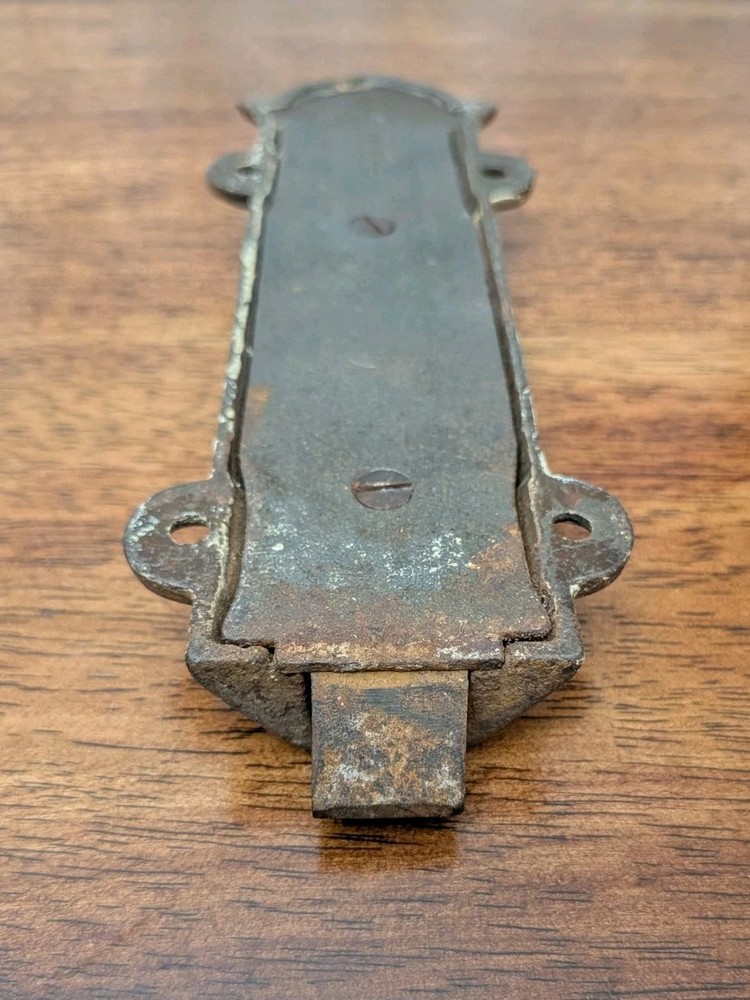 Antique VICTORIAN Spring Loaded Slide Bolt Surface Door Latch Hardware