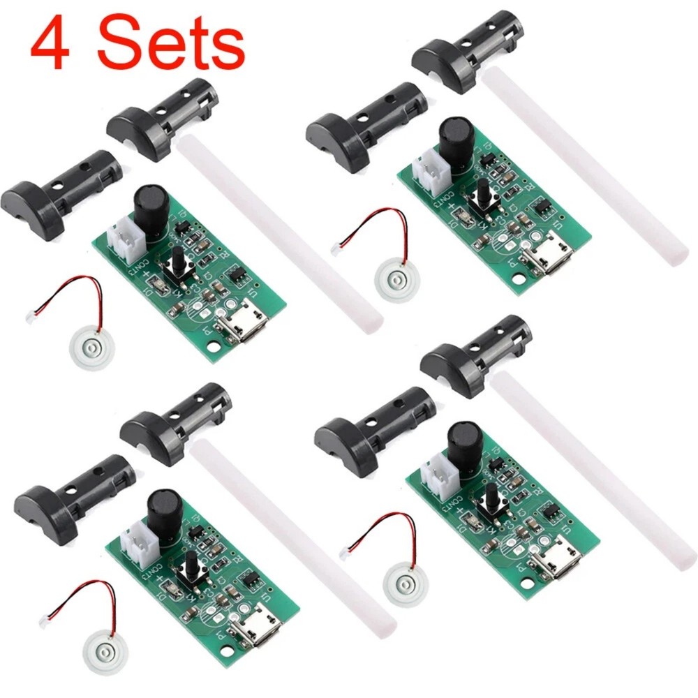 For DIY Humidifier Project 4PCS Ultrasonic Mist Maker Driver Board Atomizer Kit