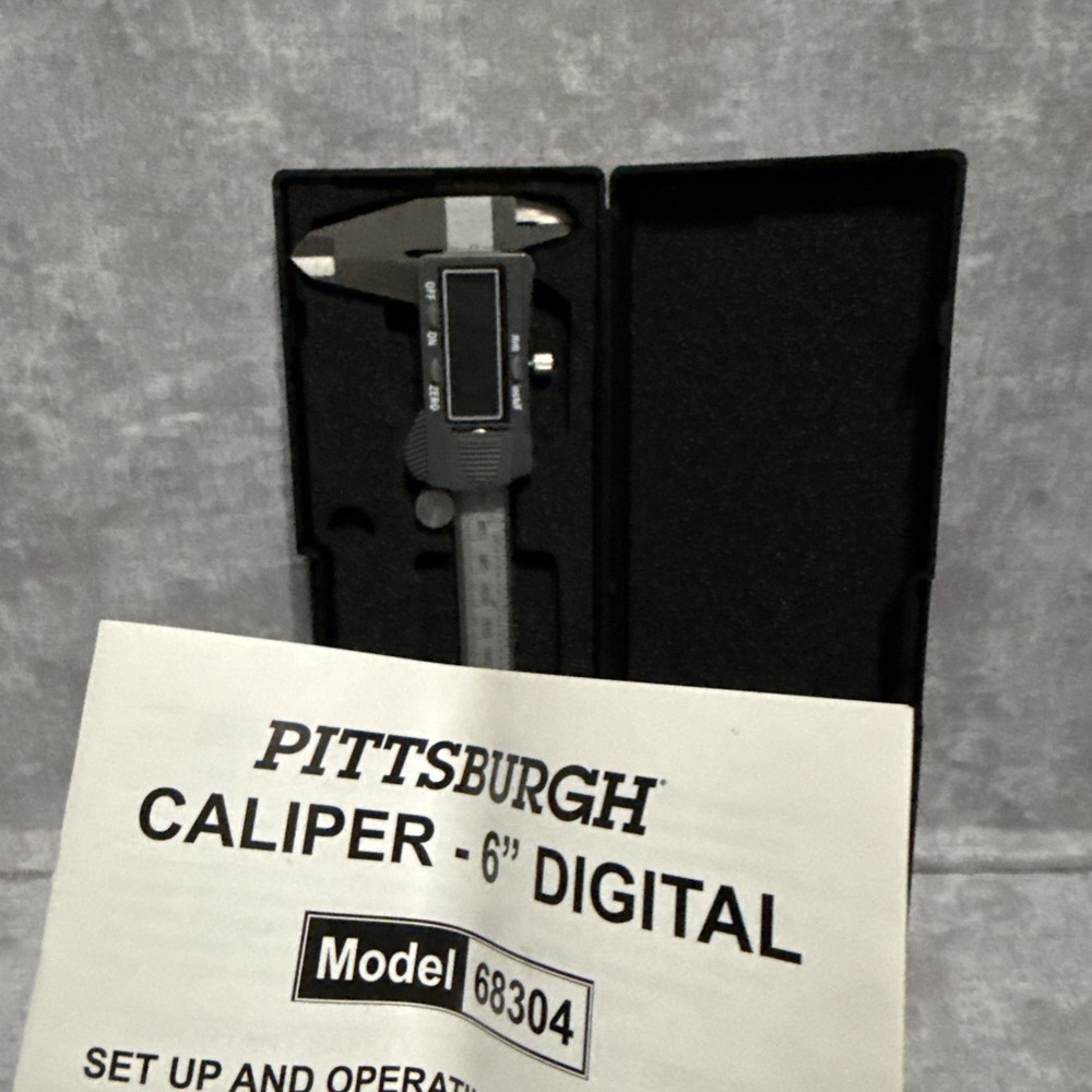 Pittsburgh 6" Digital Caliper with Case & Instructions Item 68304